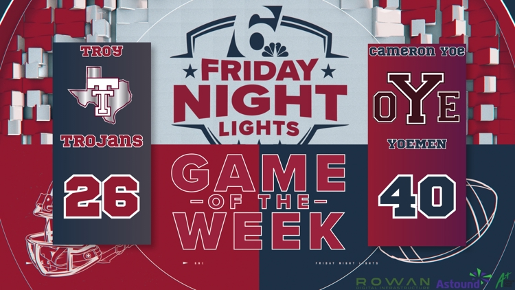 Friday Night Lights Game of the Week | Troy vs. Cameron Yoe — KCEN (Central Texas), Munich Sports news